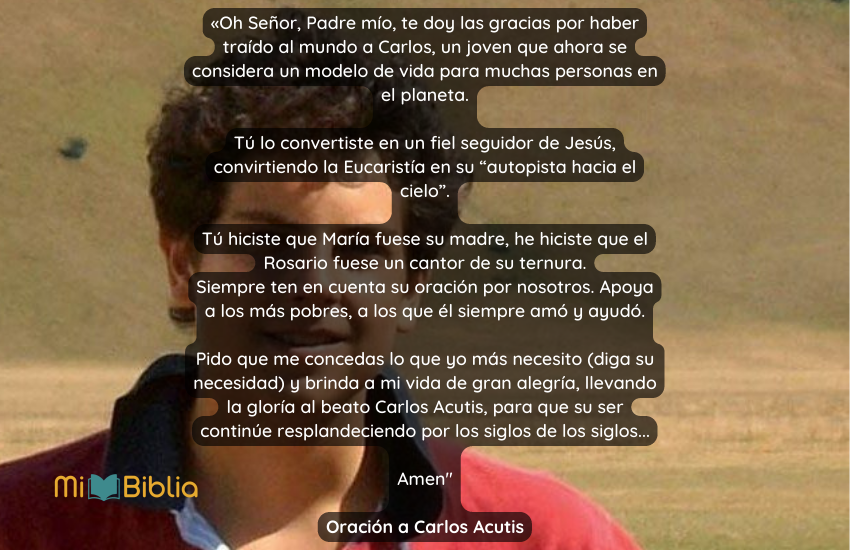 Oración a Carlos Acutis