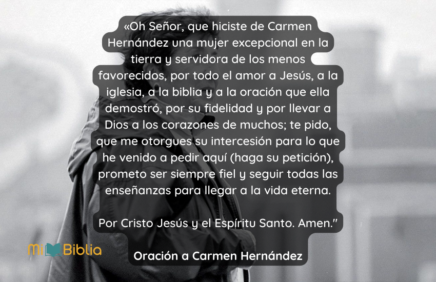 Oración a Carmen Hernández