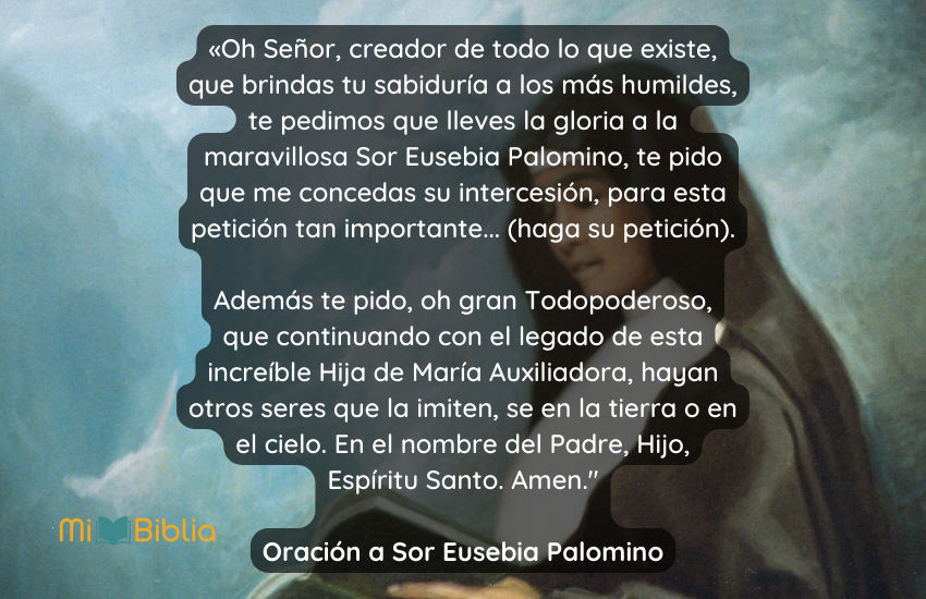 Oración a Sor Eusebia Palomino