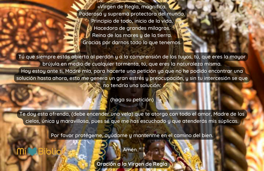 Oración a la Virgen de Regla