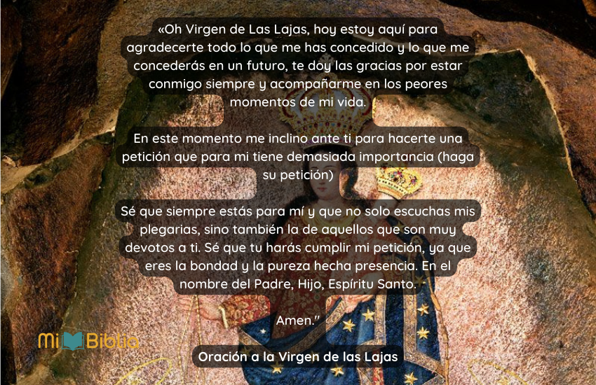 Oración a la Virgen de las Lajas