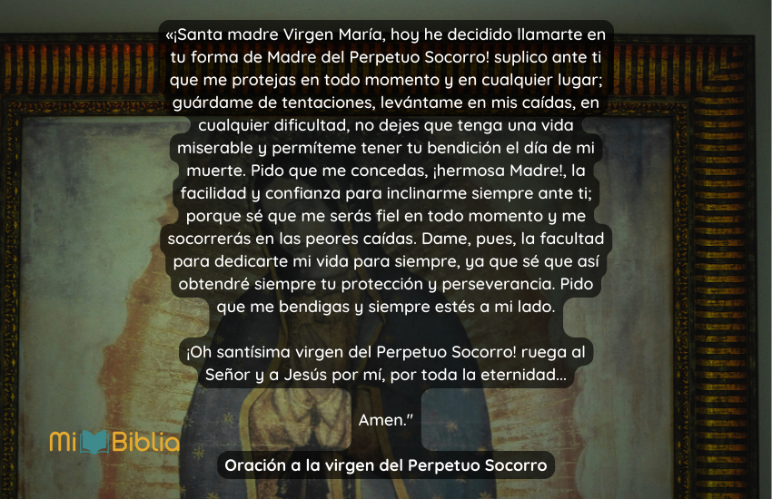 Oración a la virgen del Perpetuo Socorro