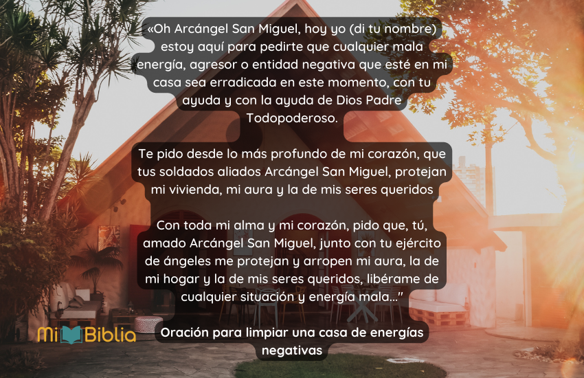 Oración para limpiar una casa de energías negativas