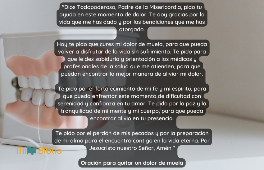 Oración para quitar un dolor de muela