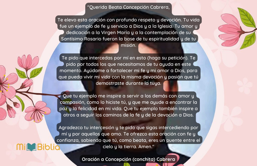 Oración a Concepción (conchita) Cabrera