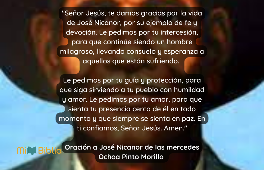 Oración a José Nicanor de las mercedes Ochoa Pinto Morillo