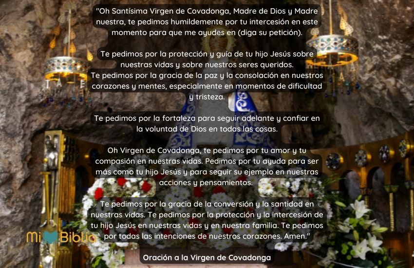 Oración a la Virgen de Covadonga