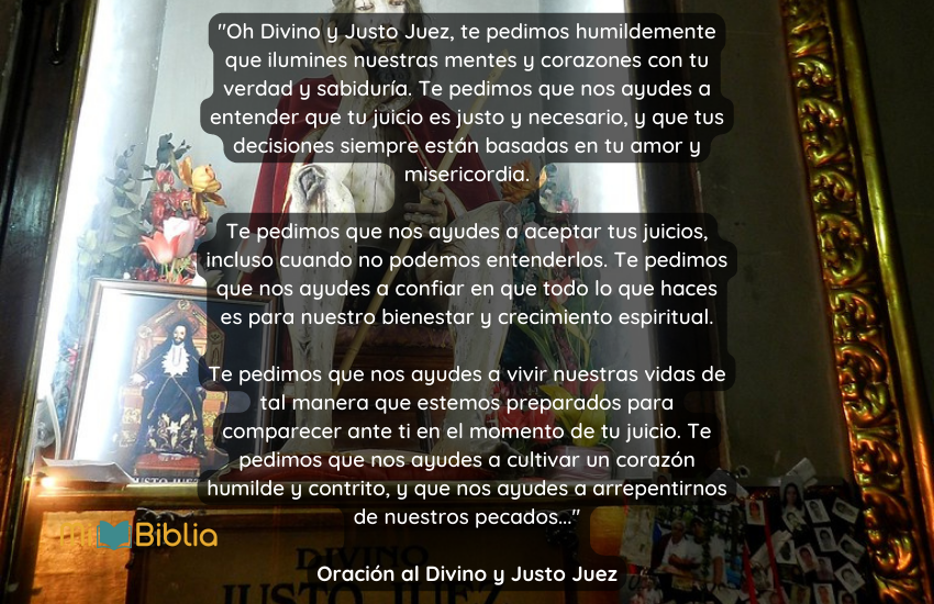 Oración al Divino y Justo Juez