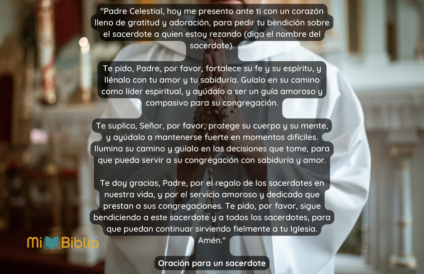 Oración para un sacerdote