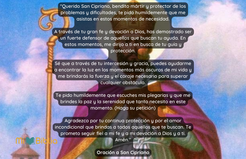 Oración a San Cipriano