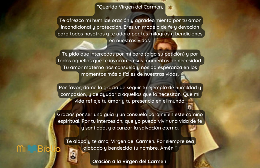 Oración a la Virgen del Carmen