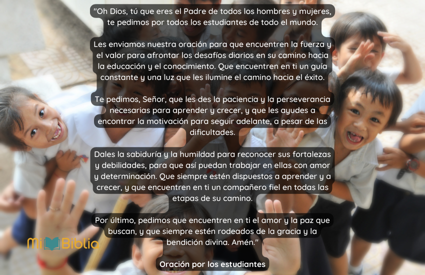 Oración por los estudiantes