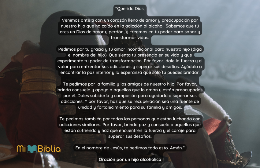 Oración por un hijo alcohólico