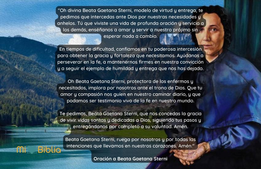 Oración a Beata Gaetana Sterni