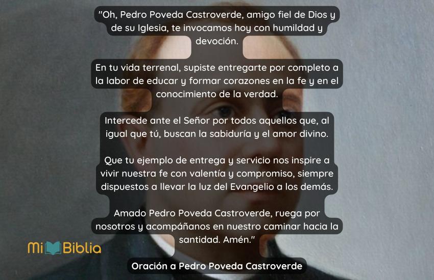 Oración a Pedro Poveda Castroverde