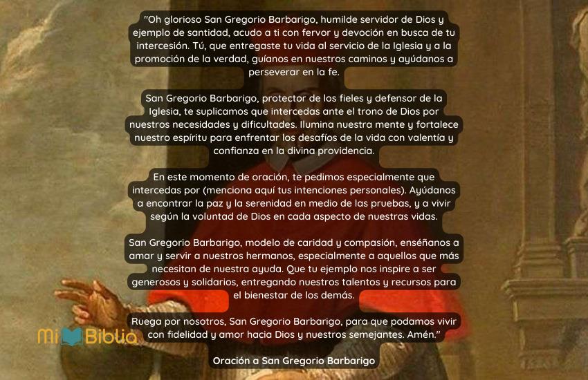 Oración a San Gregorio Barbarigo