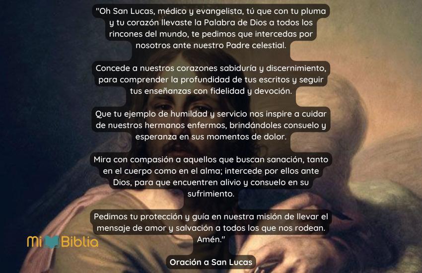 Oración a San Lucas