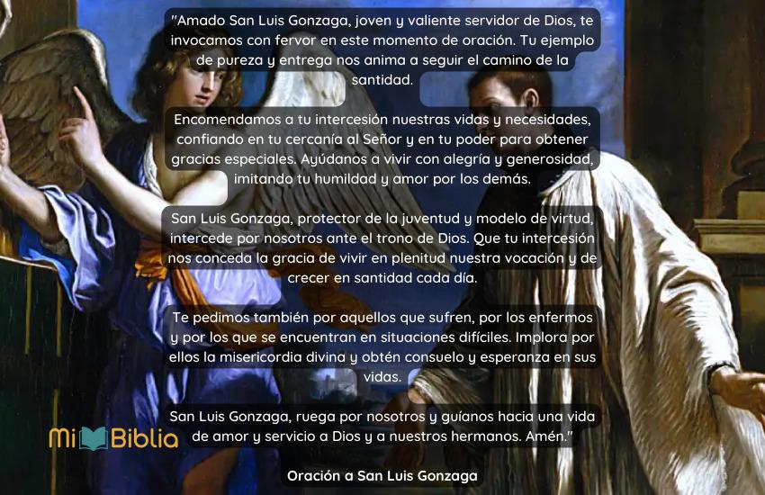 Oración a San Luis Gonzaga