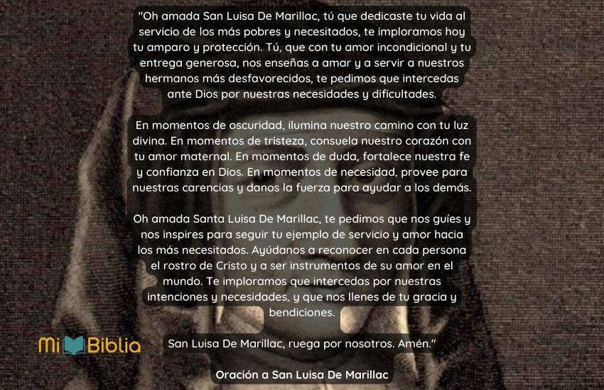 Oración a San Luisa De Marillac