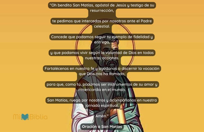 Oración a San Matías Apóstol