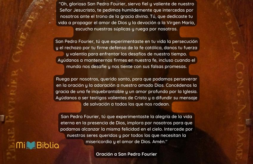 Oración a San Pedro Fourier