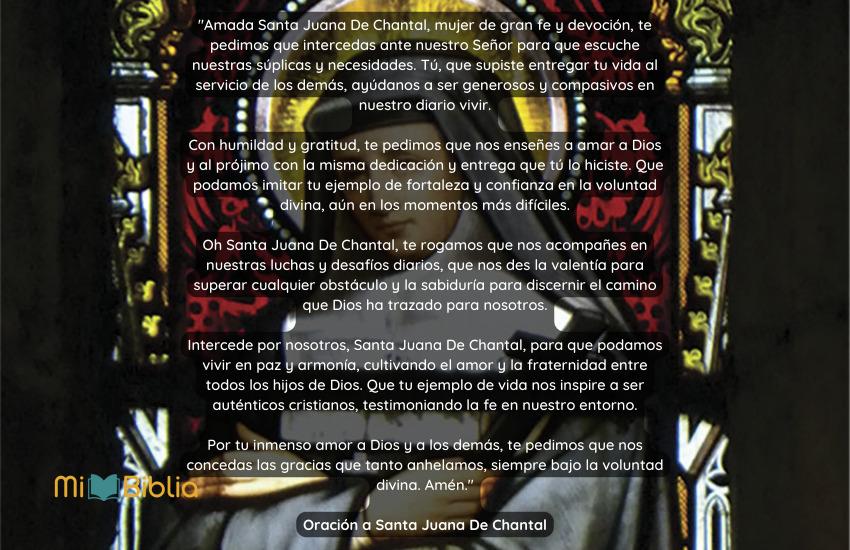 Oración a Santa Juana De Chantal