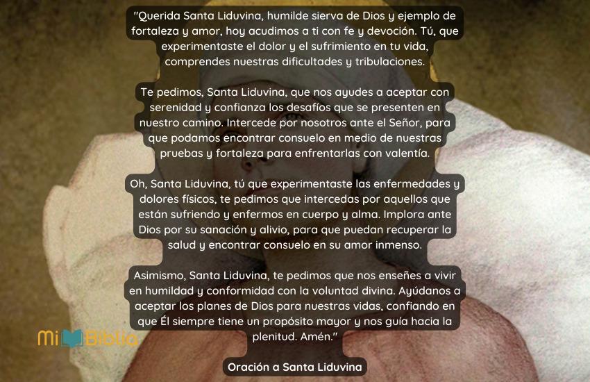 Oración a Santa Liduvina