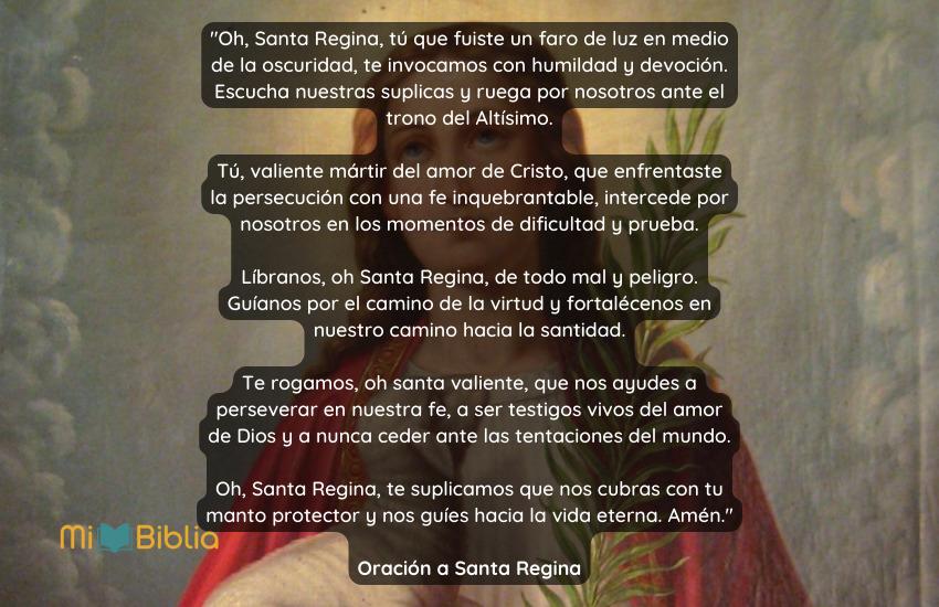 Oración a Santa Regina