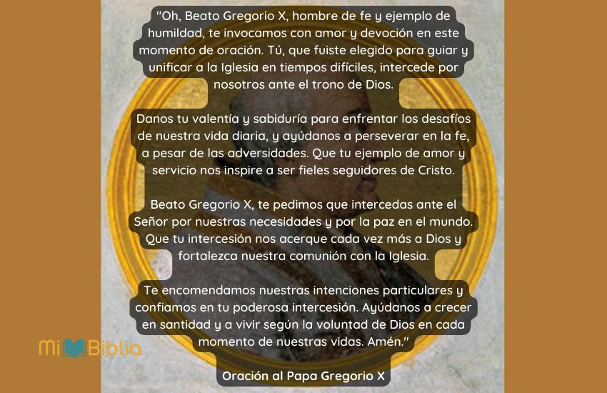 Oración al Papa Gregorio X (beato)